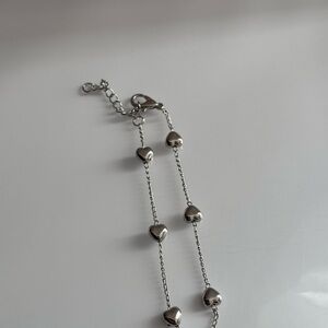 Silver Heart Charm Bracelet